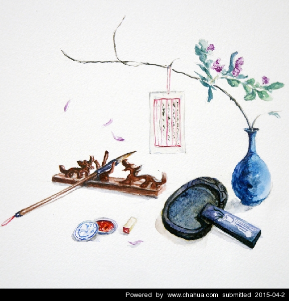 张惟亮的插画作品 - 笔墨纸砚 - 插画中国 - www.