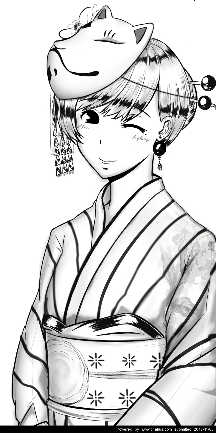 作品名称:和服妹纸