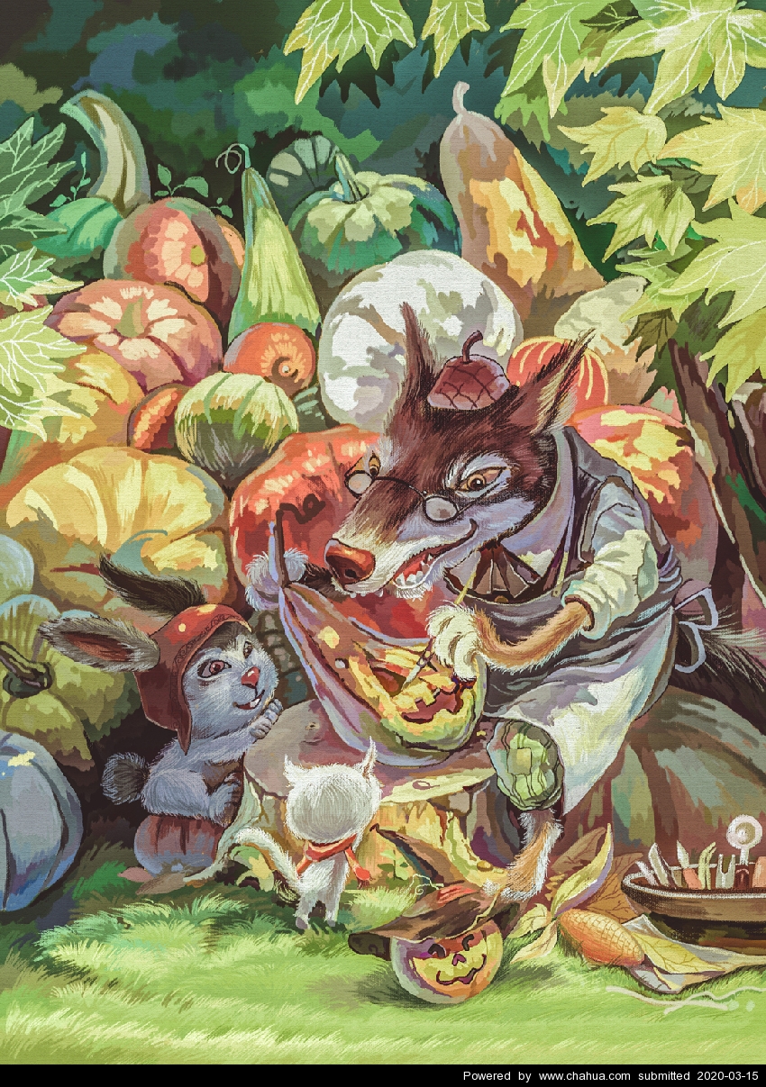 狼外婆好南 - 地铁小小插画作品 - 中国插画画廊