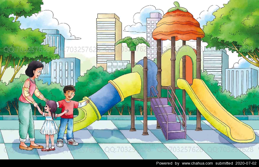 滑滑梯 - 爱读书的anna插画作品 - 中国插画画廊